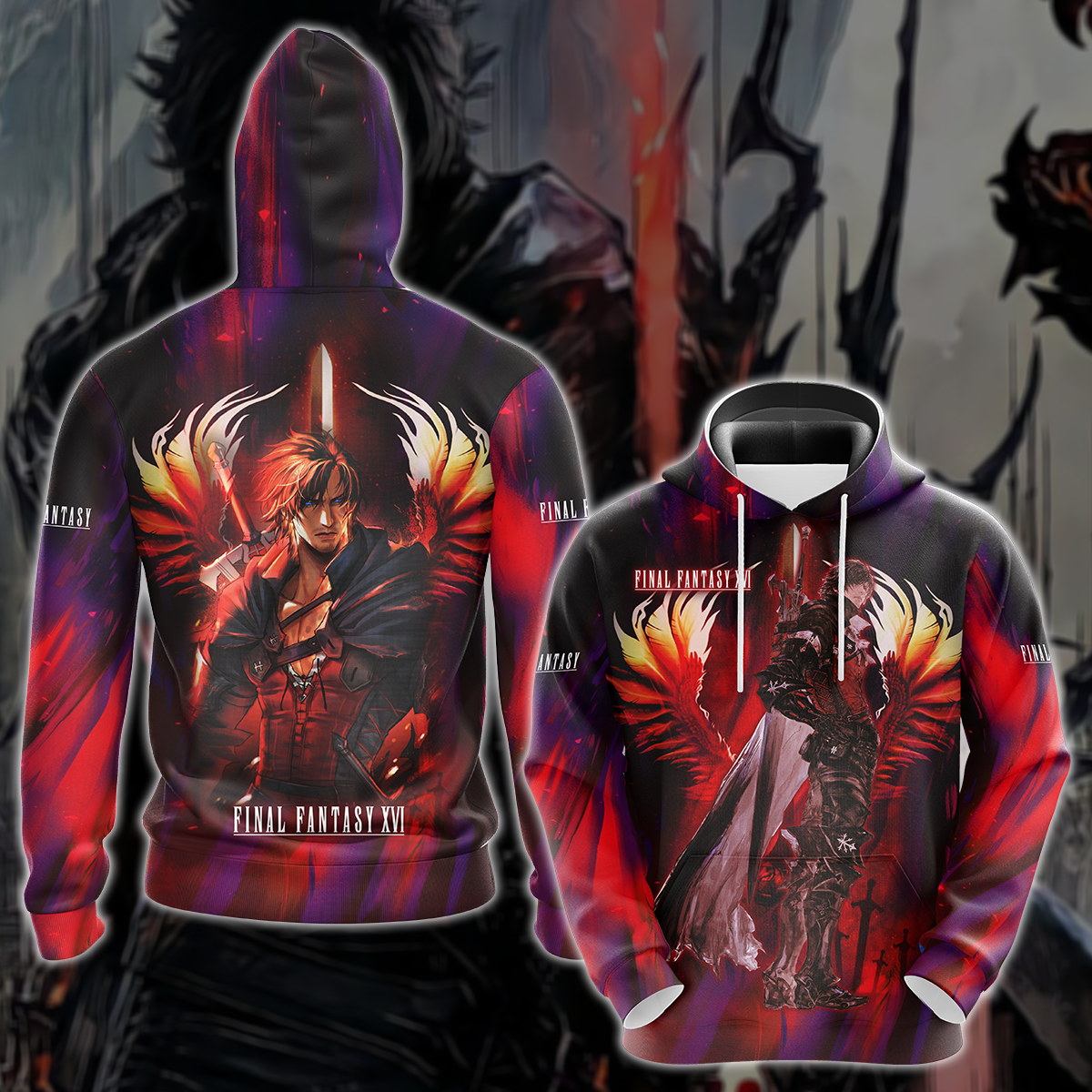 Final Fantasy XVI Video Game 3D All Over Printed T-shirt Tank Top Zip Hoodie Pullover Hoodie Hawaiian Shirt Beach Shorts Jogger Hoodie