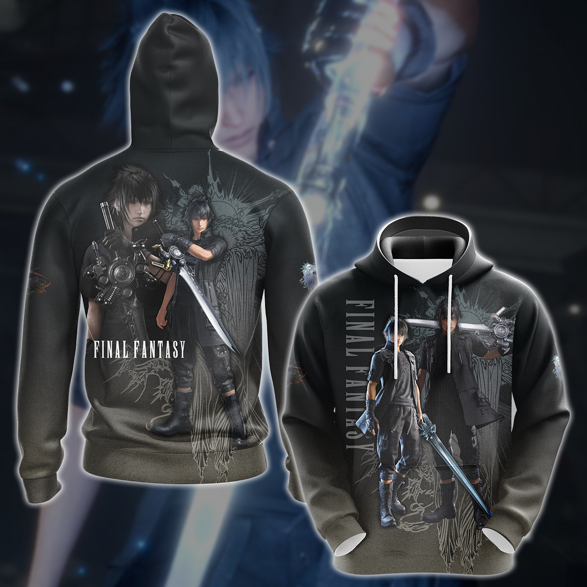 Final Fantasy XV Video Game 3D All Over Printed T-shirt Tank Top Zip Hoodie Pullover Hoodie Hawaiian Shirt Beach Shorts Jogger Hoodie