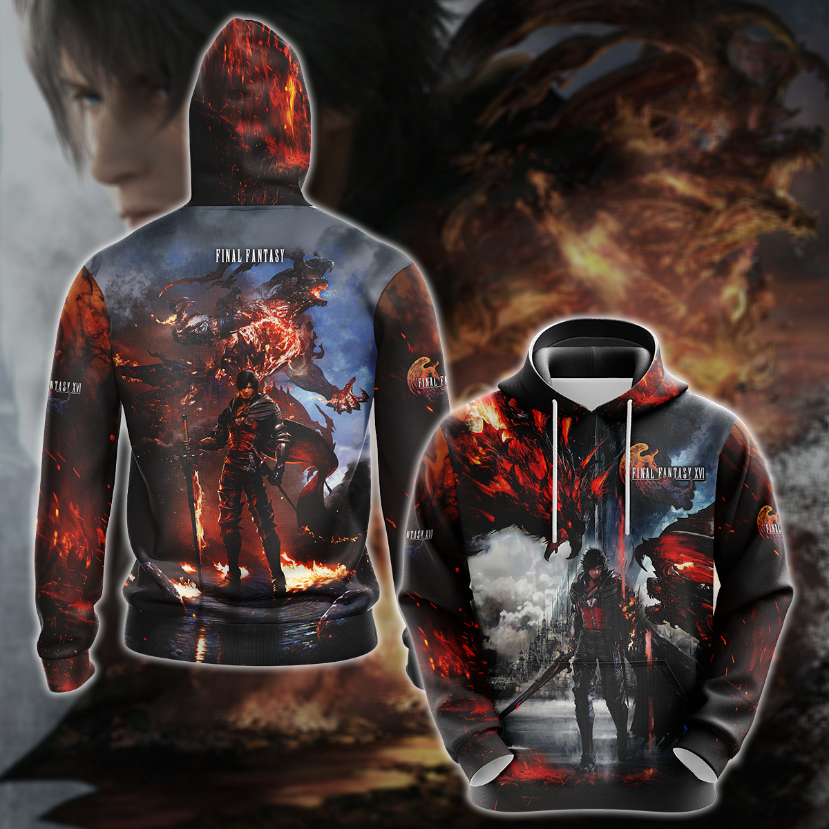 Final Fantasy XVI Video Game 3D All Over Printed T-shirt Tank Top Zip Hoodie Pullover Hoodie Hawaiian Shirt Beach Shorts Jogger Hoodie
