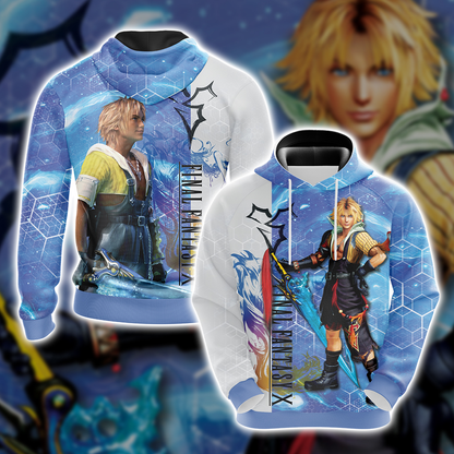 Final Fantasy X - Tidus New Unisex Zip Up Hoodie T-shirt Hoodie Hoodie