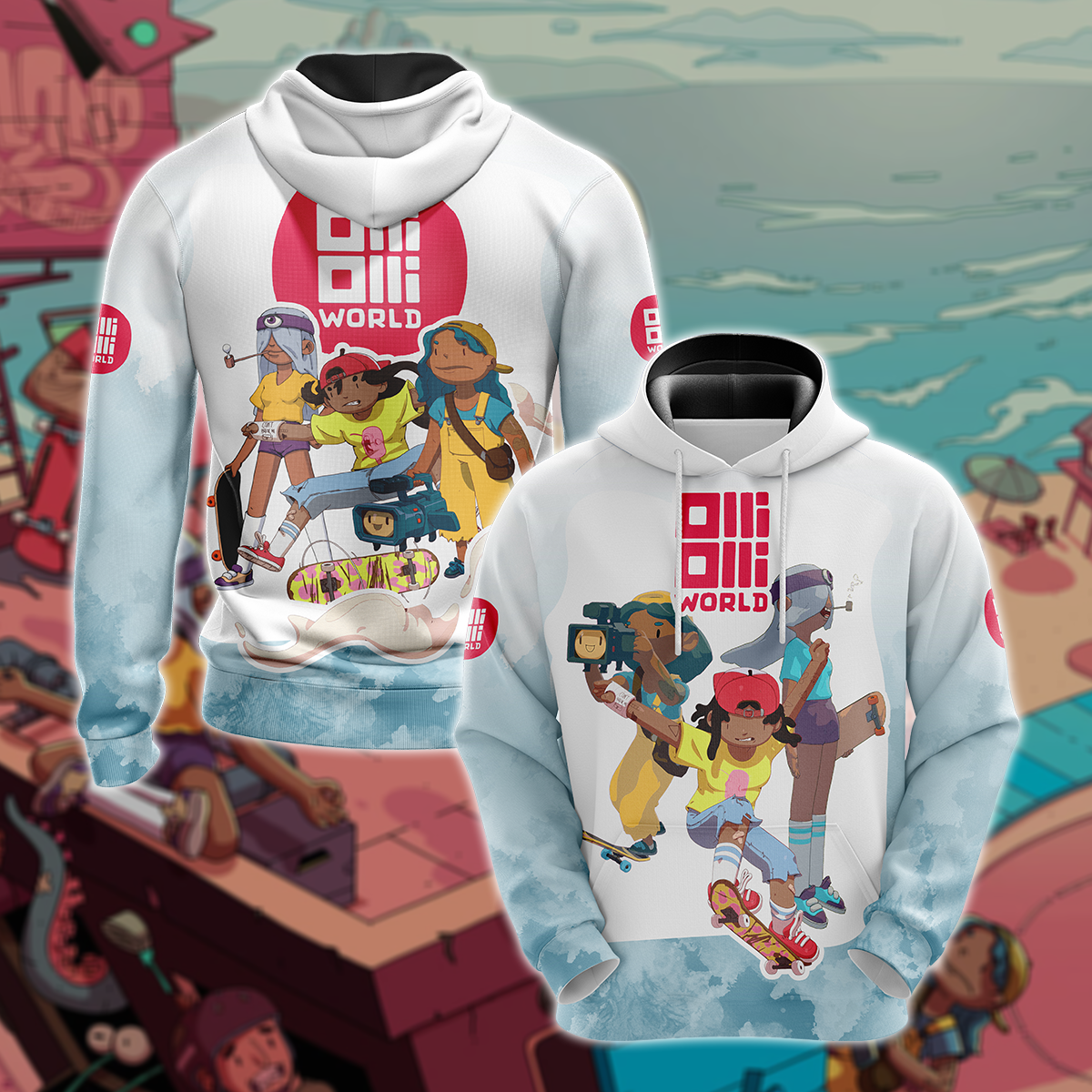 OlliOlli World 3D All Over Print T-shirt Tank Top Zip Hoodie Pullover Hoodie Hawaiian Shirt Beach Shorts Jogger Hoodie