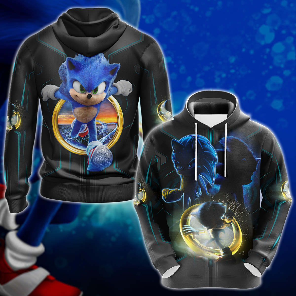 Sonic The Hedgehog Video Game 3D All Over Print T-shirt Tank Top Zip Hoodie Pullover Hoodie Hawaiian Shirt Beach Shorts Jogger Hoodie