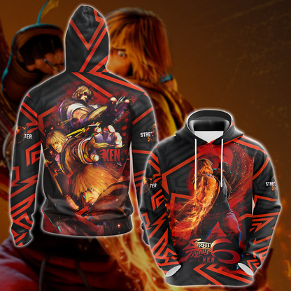 Street Fighter 6 Ken Video Game 3D All Over Printed T-shirt Tank Top Zip Hoodie Pullover Hoodie Hawaiian Shirt Beach Shorts Jogger Hoodie