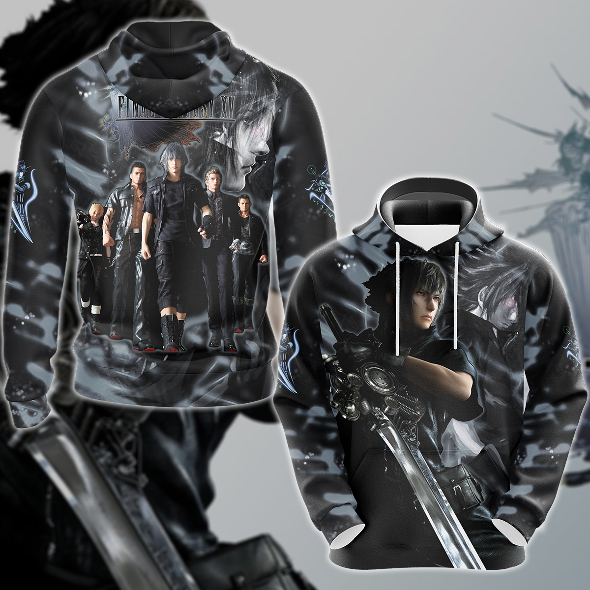 Final Fantasy XV Video Game 3D All Over Print T-shirt Tank Top Zip Hoodie Pullover Hoodie Hawaiian Shirt Beach Shorts Jogger Hoodie