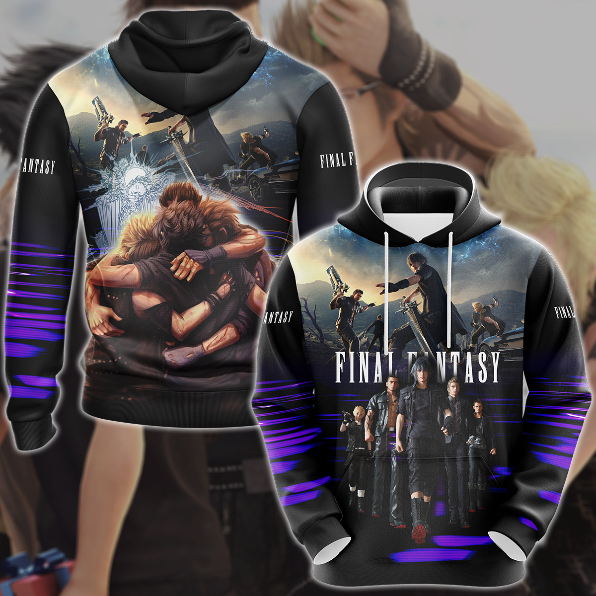 Final Fantasy XV Video Game 3D All Over Print T-shirt Tank Top Zip Hoodie Pullover Hoodie Hawaiian Shirt Beach Shorts Jogger Hoodie