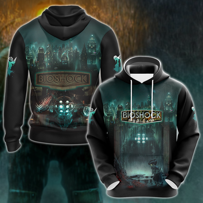 Bioshock Video Game 3D All Over Print T-shirt Tank Top Zip Hoodie Pullover Hoodie Hawaiian Shirt Beach Shorts Jogger Hoodie