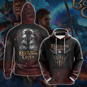 Baldur's Gate 3 Video Game All-Over T-shirt Hoodie Tank Top Hawaiian Shirt Beach Shorts Joggers Hoodie S 