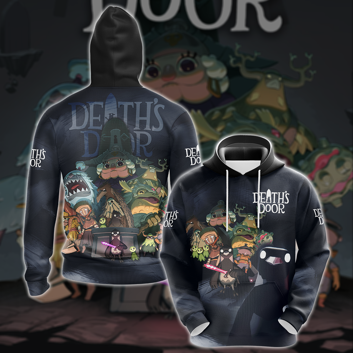Death’s Door Video Game All-Over T-shirt Hoodie Tank Top Hawaiian Shirt Beach Shorts Joggers Hoodie