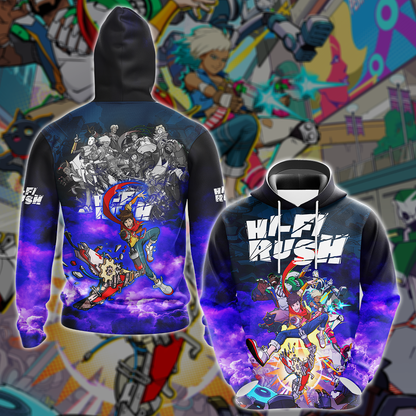Hi-Fi RUSH Video Game 3D All Over Printed T-shirt Tank Top Zip Hoodie Pullover Hoodie Hawaiian Shirt Beach Shorts Jogger Hoodie