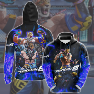 Tekken 8 King Video Game All Over Printed T-shirt Tank Top Zip Hoodie Pullover Hoodie Hawaiian Shirt Beach Shorts Joggers Hoodie S 