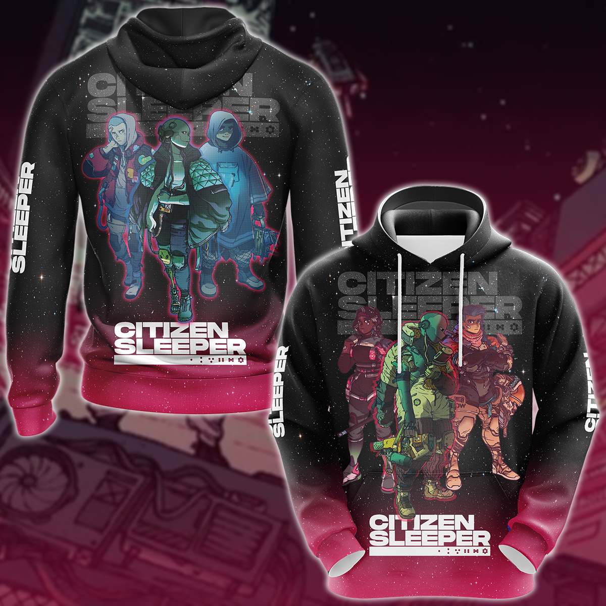 Citizen Sleeper Video Game 3D All Over Printed T-shirt Tank Top Zip Hoodie Pullover Hoodie Hawaiian Shirt Beach Shorts Jogger Hoodie