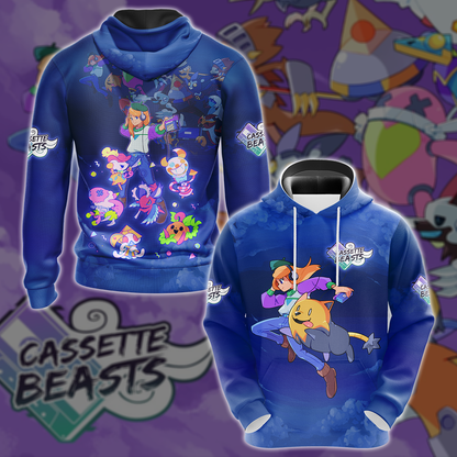 Cassette Beasts Video Game 3D All Over Printed T-shirt Tank Top Zip Hoodie Pullover Hoodie Hawaiian Shirt Beach Shorts Jogger Hoodie