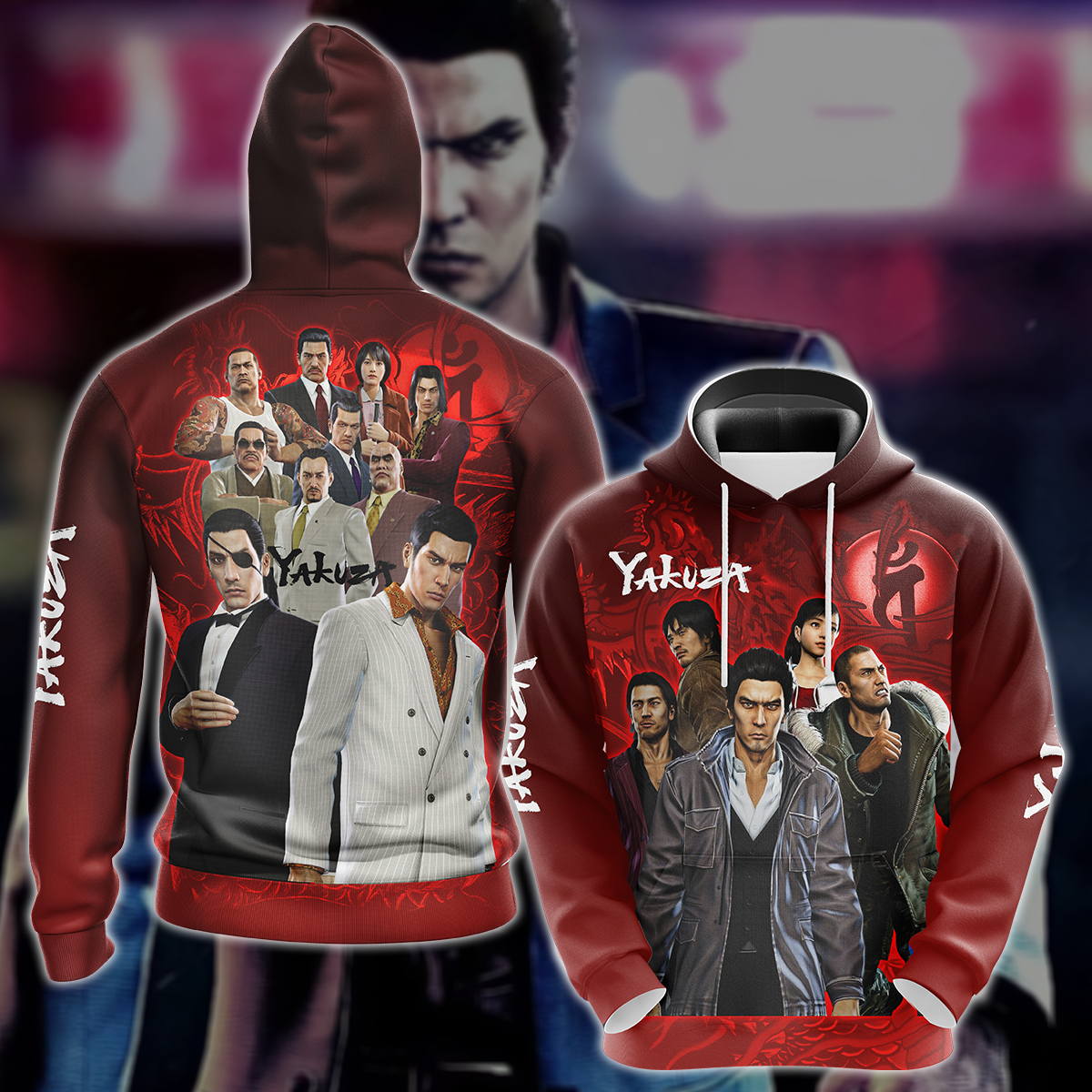 Yakuza Video Game 3D All Over Printed T-shirt Tank Top Zip Hoodie Pullover Hoodie Hawaiian Shirt Beach Shorts Jogger Hoodie