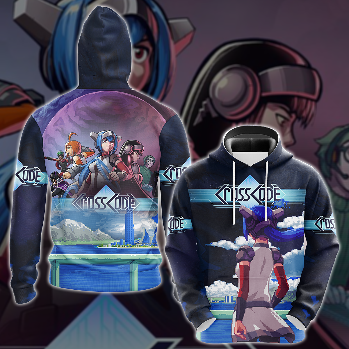 Crosscode Video Game 3D All Over Printed T-shirt Tank Top Zip Hoodie Pullover Hoodie Hawaiian Shirt Beach Shorts Jogger Hoodie