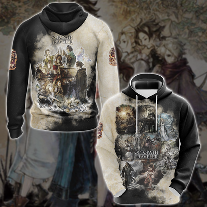 Octopath Traveler Video Game 3D All Over Printed T-shirt Tank Top Zip Hoodie Pullover Hoodie Hawaiian Shirt Beach Shorts Jogger Hoodie