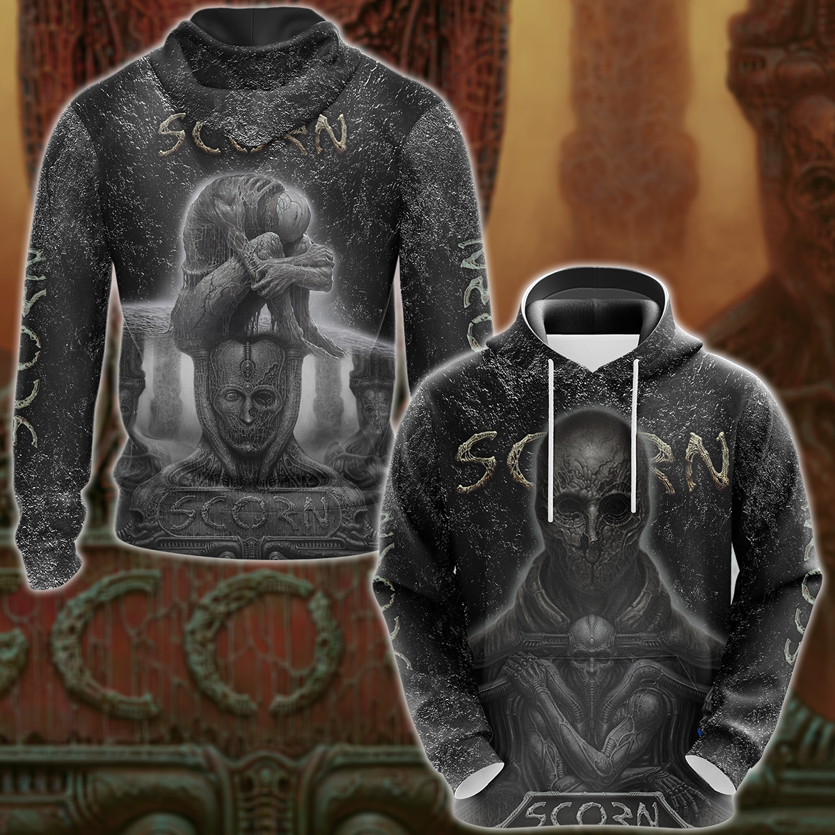 Scorn Video Game 3D All Over Print T-shirt Tank Top Zip Hoodie Pullover Hoodie Hawaiian Shirt Beach Shorts Jogger Hoodie