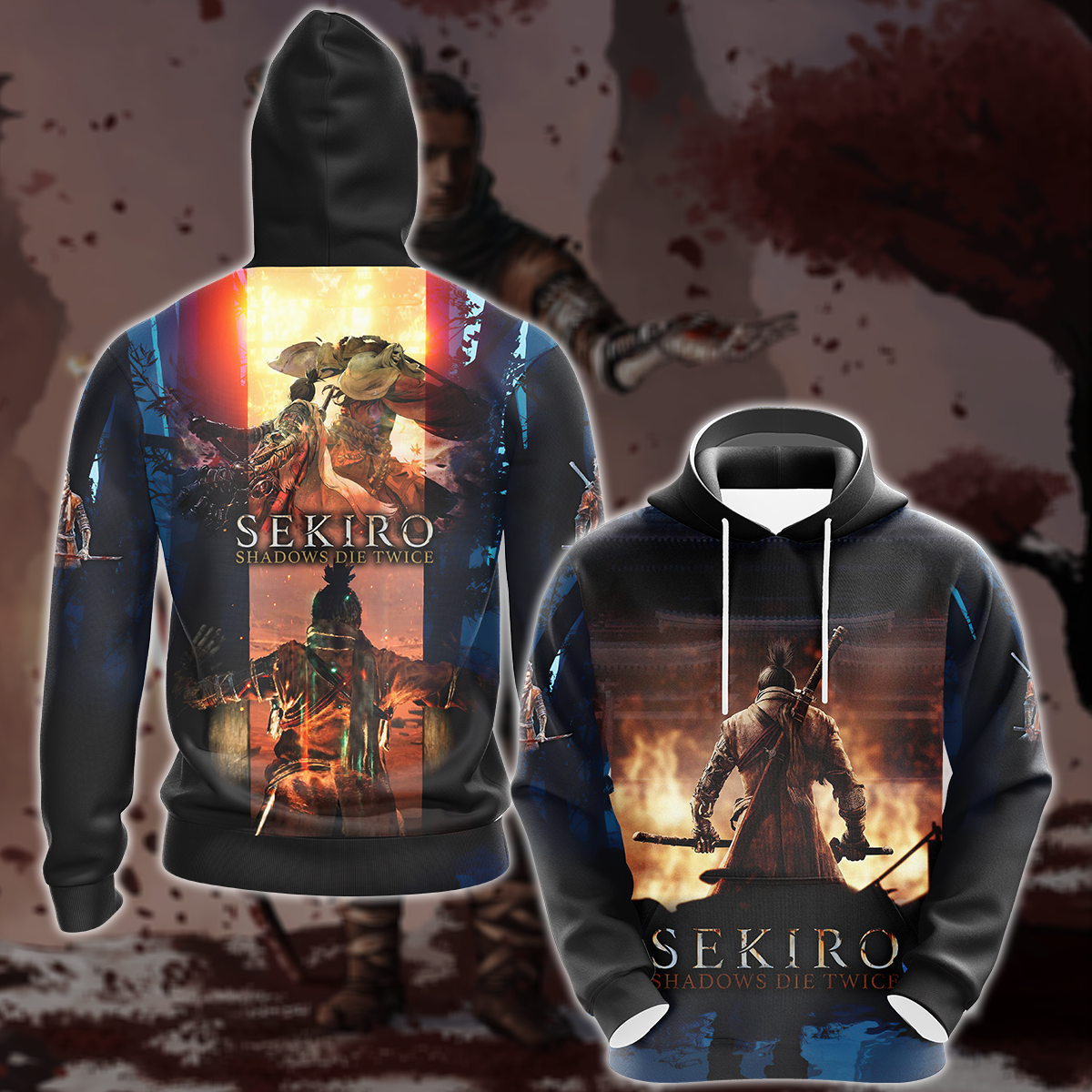 Sekiro: Shadows Die Twice Video Game 3D All Over Printed T-shirt Tank Top Zip Hoodie Pullover Hoodie Hawaiian Shirt Beach Shorts Jogger Hoodie