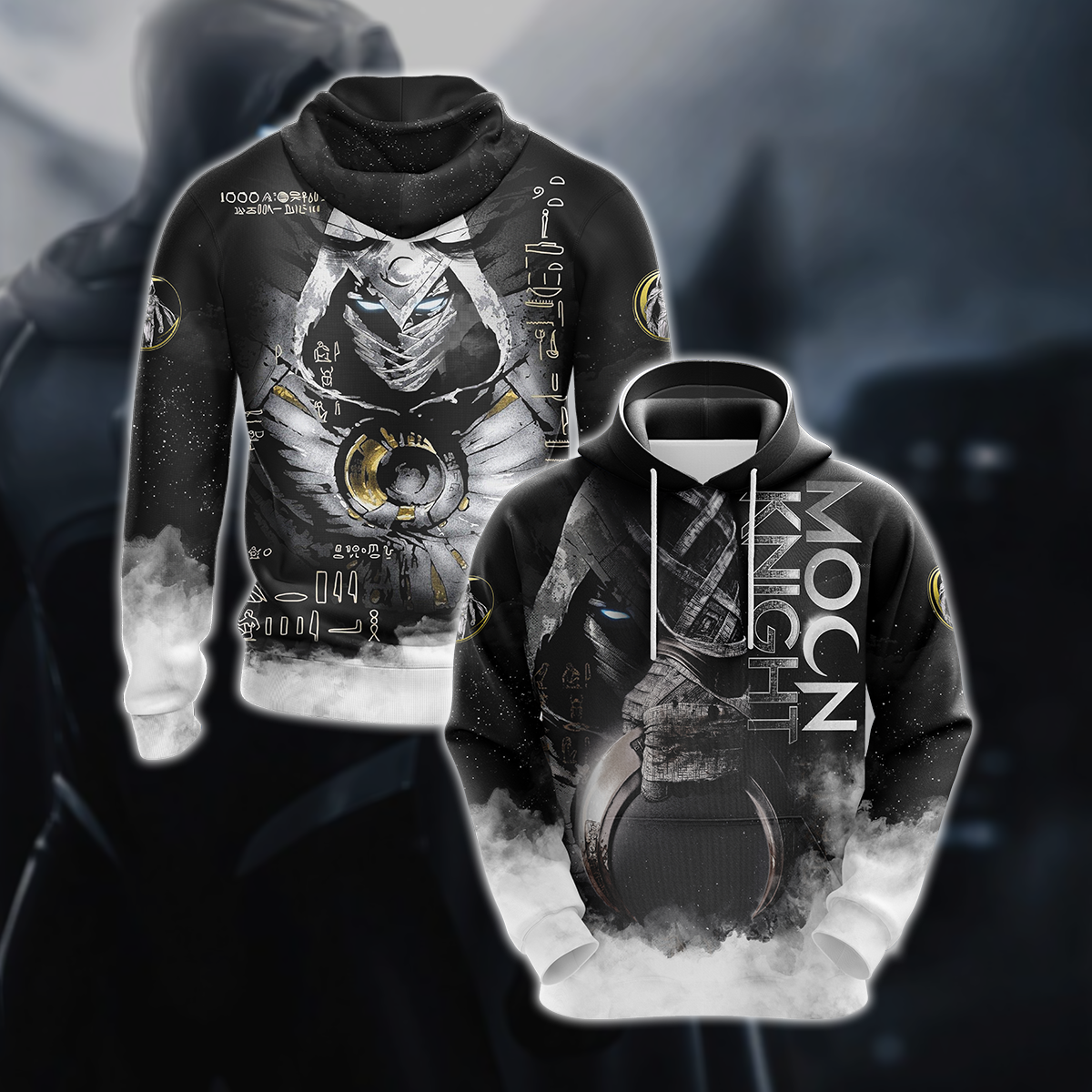 Marvel Moon Knight 3D All Over Print T shirt Tank Top Zip Hoodie Pullo WackyTee