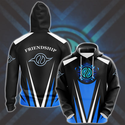 Digimon Crest Of Friendship Video Game All Over Printed T-shirt Tank Top Zip Hoodie Pullover Hoodie Hawaiian Shirt Beach Shorts Joggers Hoodie