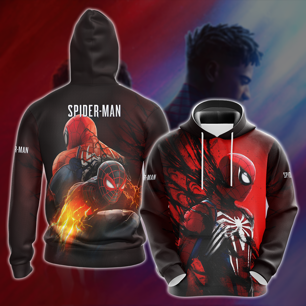 Spider-Man 2 Video Game All Over Printed T-shirt Tank Top Zip Hoodie Pullover Hoodie Hawaiian Shirt Beach Shorts Joggers Hoodie