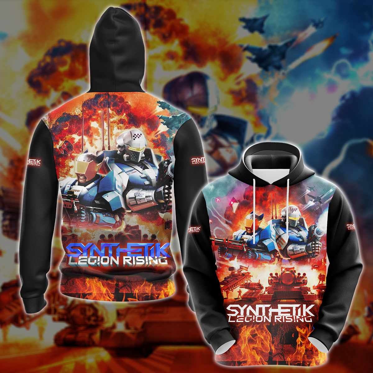 Synthetik: Legion Rising Video Game 3D All Over Printed T-shirt Tank Top Zip Hoodie Pullover Hoodie Hawaiian Shirt Beach Shorts Jogger Hoodie