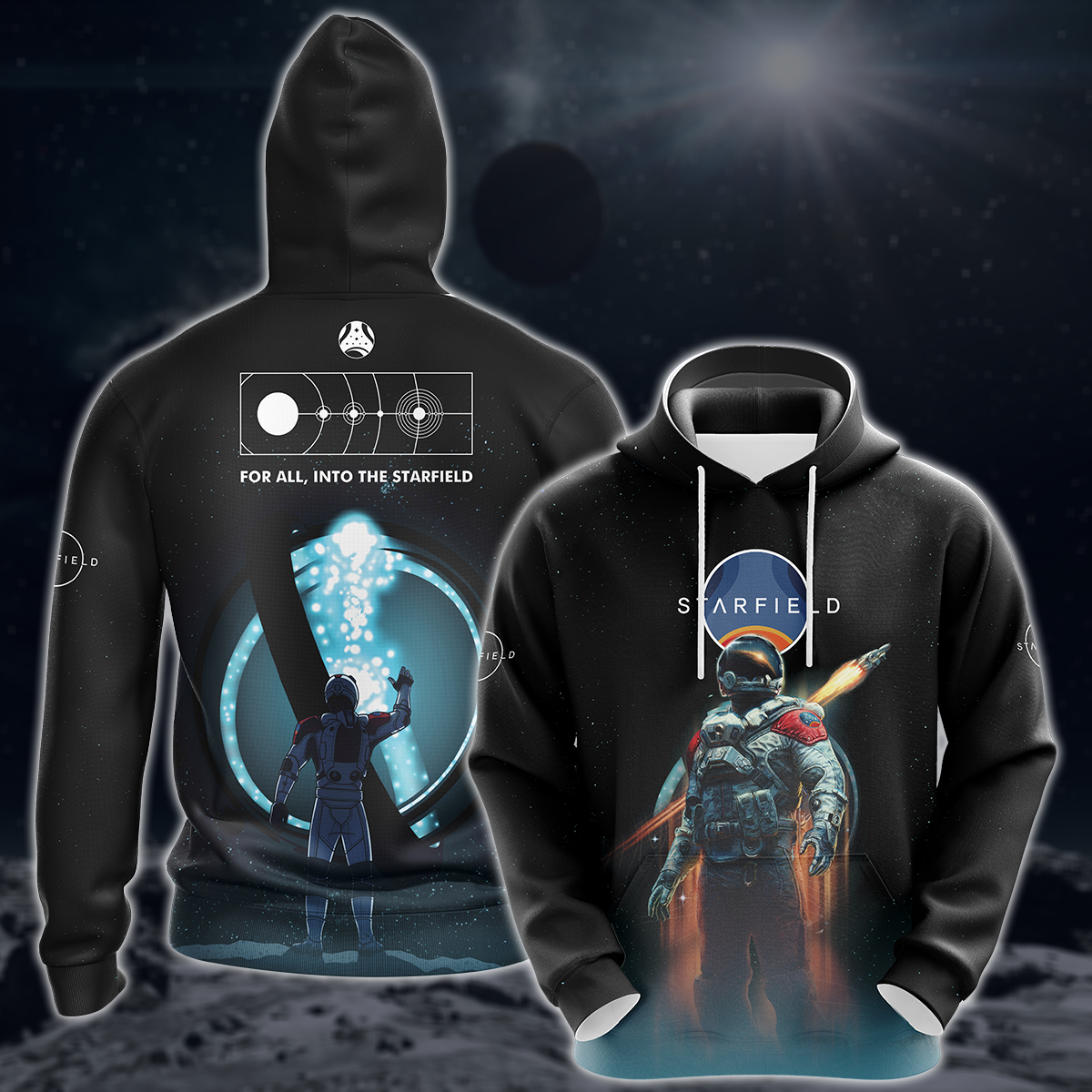 Starfield Video Game 3D All Over Printed T-shirt Tank Top Zip Hoodie Pullover Hoodie Hawaiian Shirt Beach Shorts Joggers Hoodie