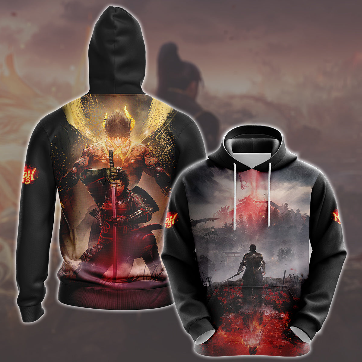Nioh 3 Video Game All Over Printed T-shirt Tank Top Zip Hoodie Pullover Hoodie Hawaiian Shirt Beach Shorts Joggers
