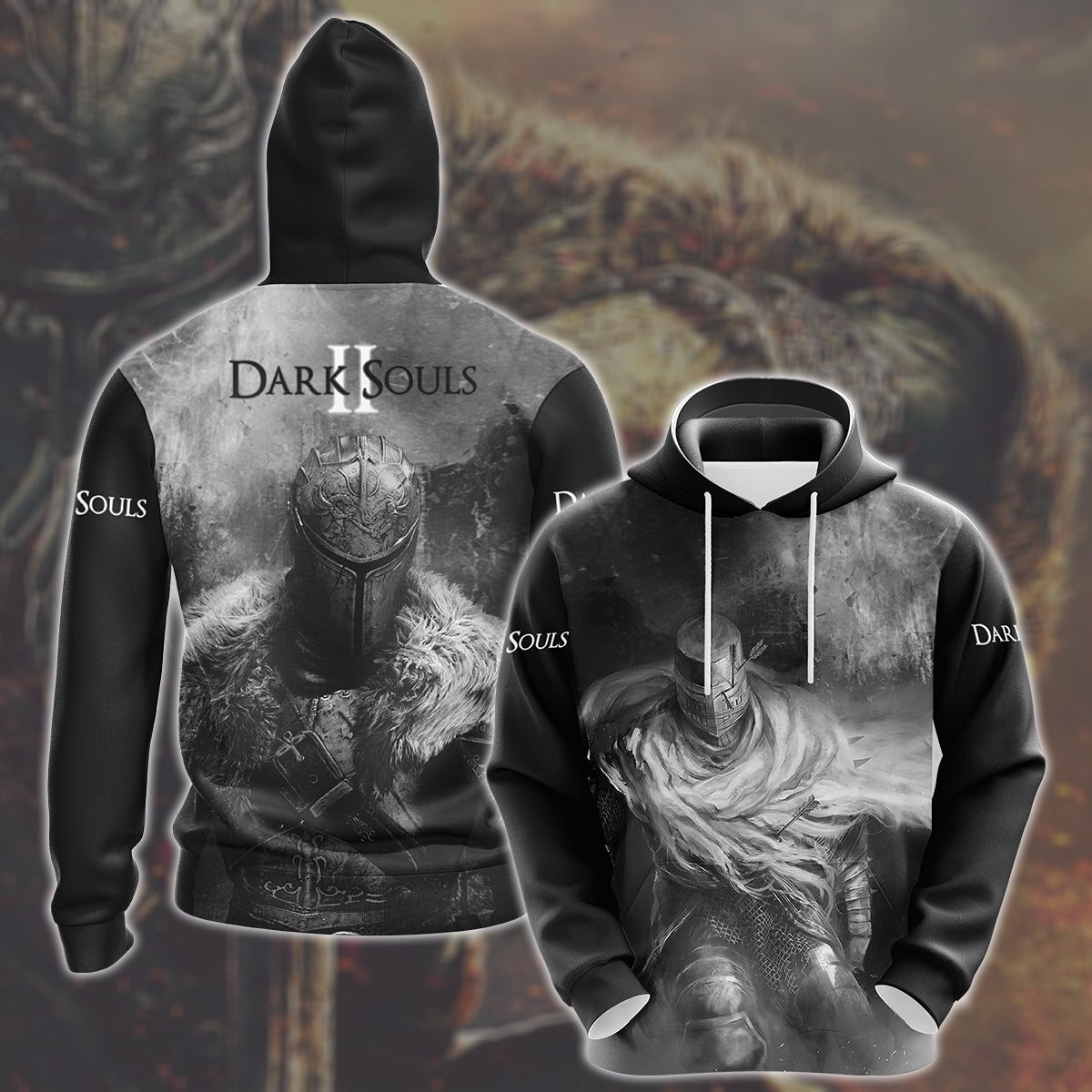 Dark Souls 2 Video Game All Over Printed T-shirt Tank Top Zip Hoodie Pullover Hoodie Hawaiian Shirt Beach Shorts Joggers Hoodie