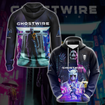 Ghostwire Tokyo Video Game 3D All Over Printed T-shirt Tank Top Zip Hoodie Pullover Hoodie Hawaiian Shirt Beach Shorts Jogger Hoodie