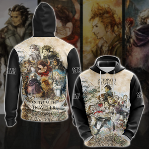 Octopath Traveler 2 Video Game 3D All Over Printed T-shirt Tank Top Zip Hoodie Pullover Hoodie Hawaiian Shirt Beach Shorts Jogger Hoodie S 