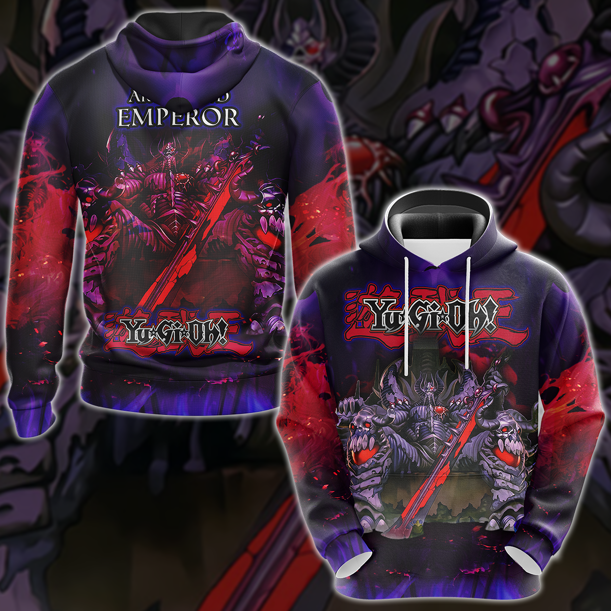 Yu-Gi-Oh! Archfiend Emperor Video Game 3D All Over Print T-shirt Tank Top Zip Hoodie Pullover Hoodie Hawaiian Shirt Beach Shorts Jogger Hoodie