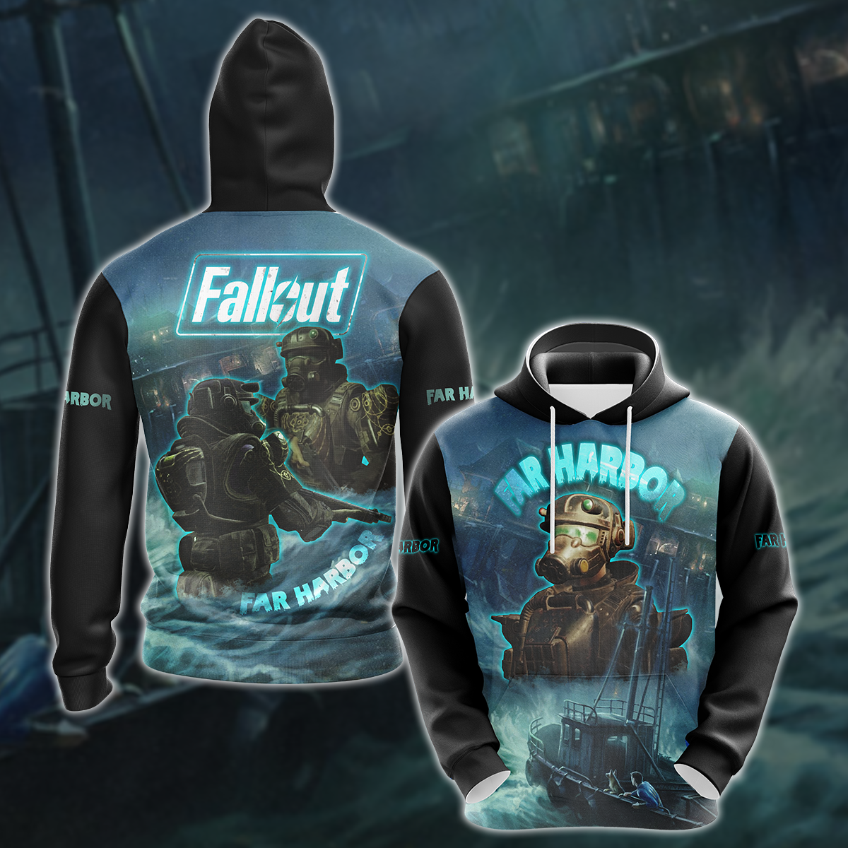 Fallout 4: Far Harbour Video Game 3D All Over Printed T-shirt Tank Top Zip Hoodie Pullover Hoodie Hawaiian Shirt Beach Shorts Jogger Hoodie