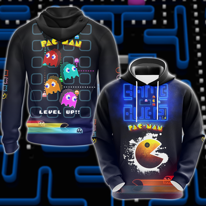 Pac Man Video Game 3D All Over Print T-shirt Tank Top Zip Hoodie Pullover Hoodie Hawaiian Shirt Beach Shorts Jogger Hoodie