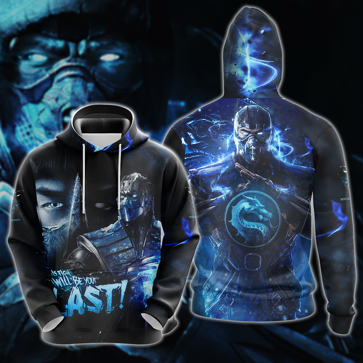 Mortal Kombat: Sub Zero Video Game 3D All Over Print T-shirt Tank Top Zip Hoodie Pullover Hoodie Hawaiian Shirt Beach Shorts Jogger Hoodie