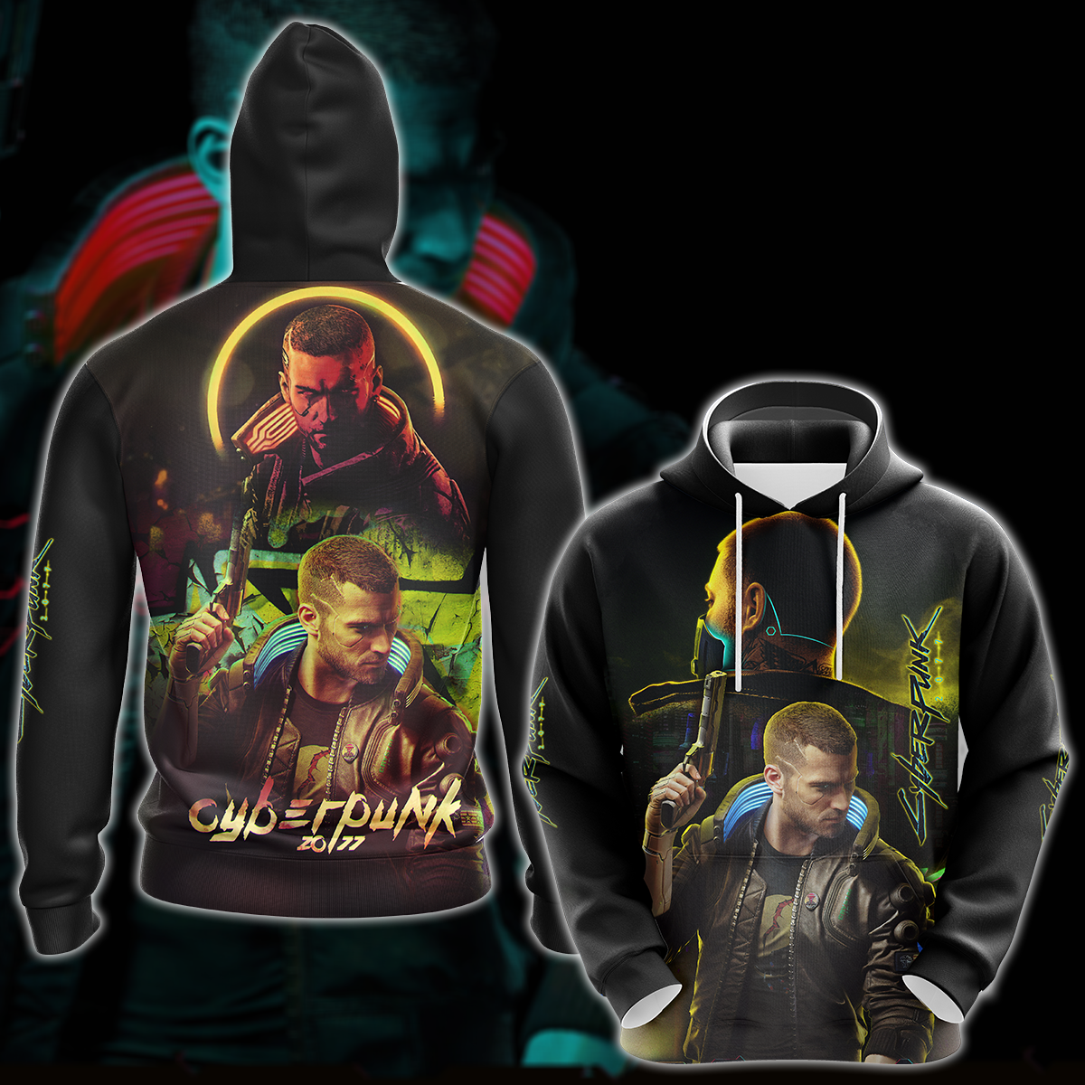 Cyberpunk 2077 Video Game 3D All Over Print T-shirt Tank Top Zip Hoodie Pullover Hoodie Hawaiian Shirt Beach Shorts Jogger Hoodie