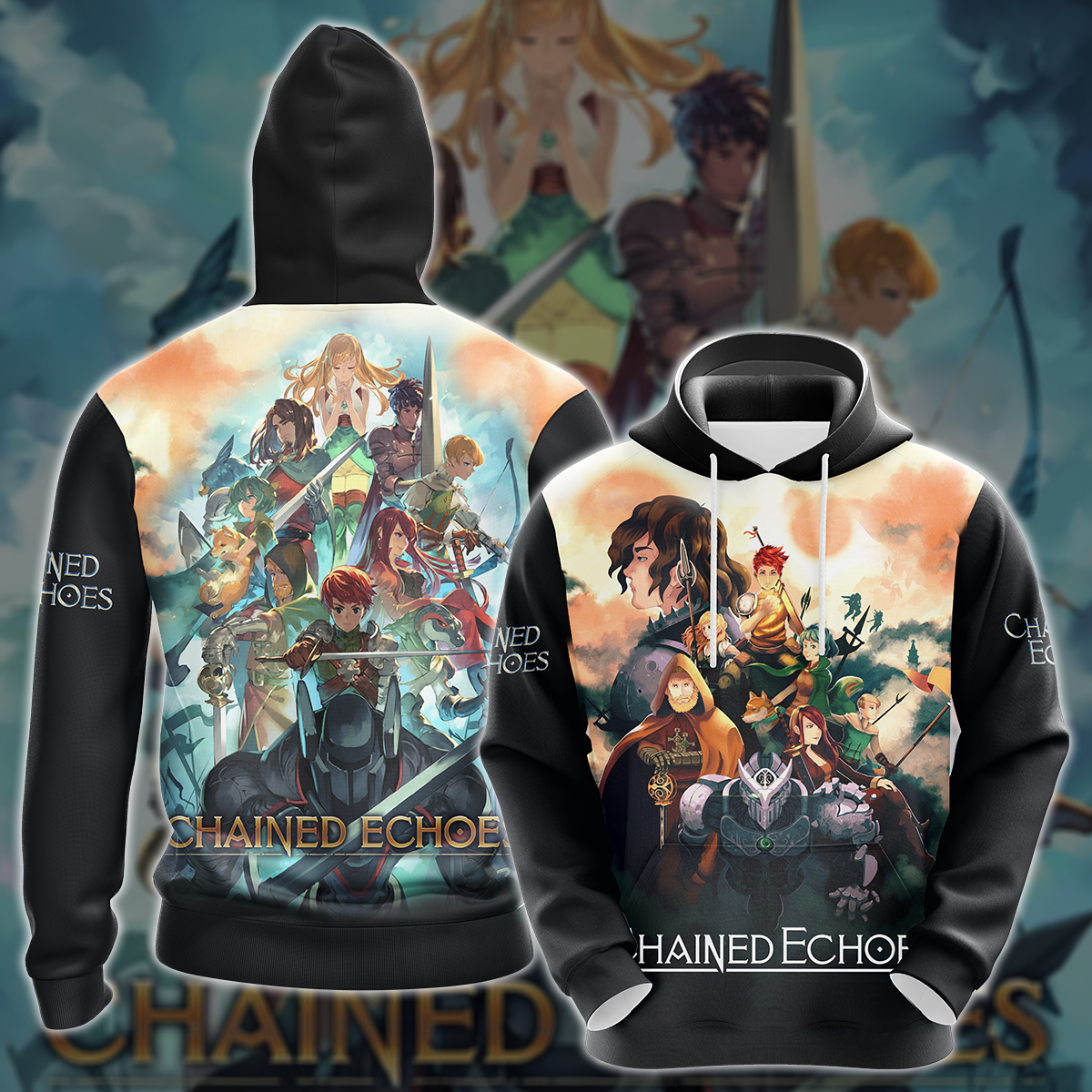 Chained Echoes Video Game 3D All Over Printed T-shirt Tank Top Zip Hoodie Pullover Hoodie Hawaiian Shirt Beach Shorts Joggers Hoodie