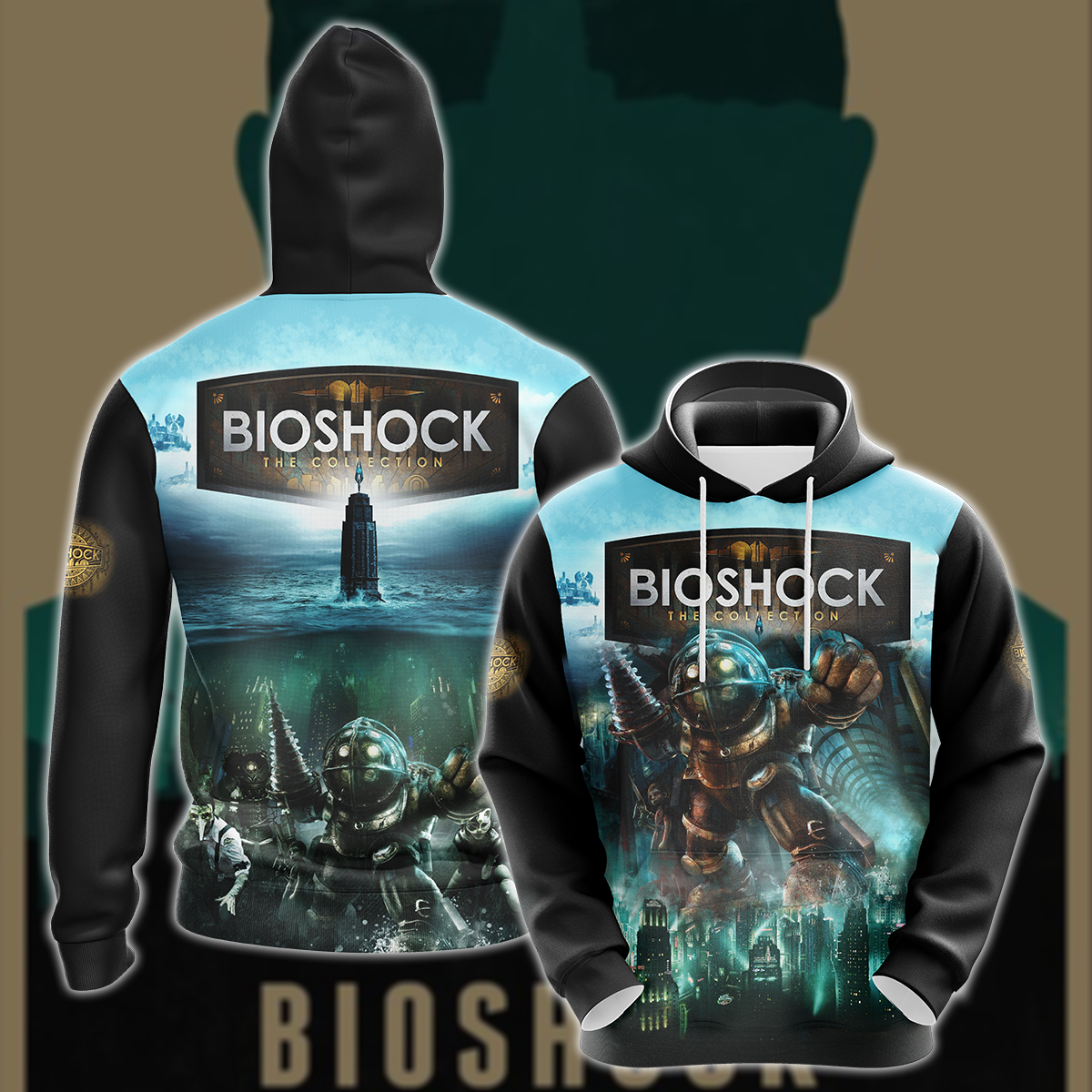 BioShock Video Game 3D All Over Printed T-shirt Tank Top Zip Hoodie Pullover Hoodie Hawaiian Shirt Beach Shorts Joggers Hoodie