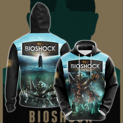 BioShock Video Game 3D All Over Printed T-shirt Tank Top Zip Hoodie Pullover Hoodie Hawaiian Shirt Beach Shorts Joggers Hoodie