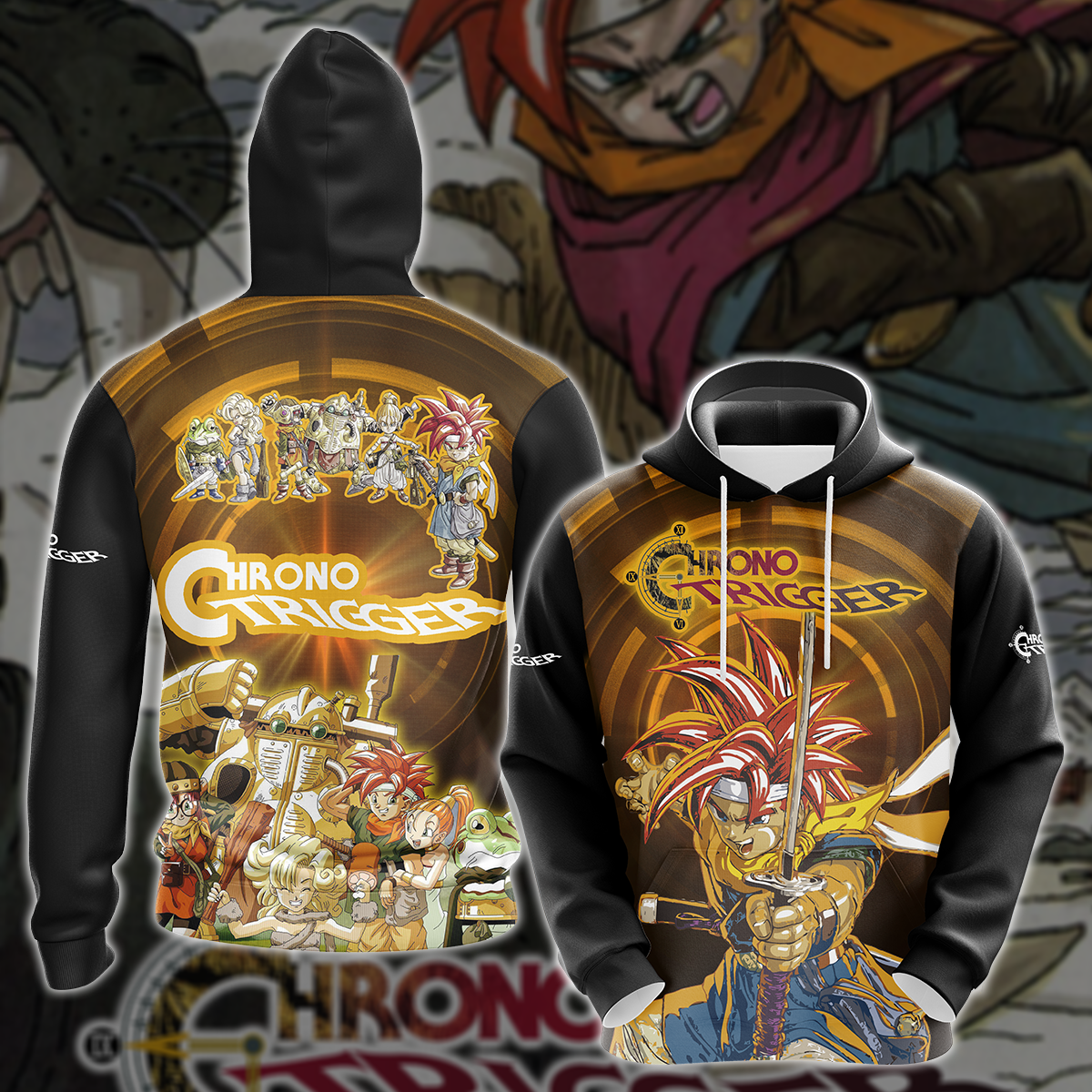 Chrono Trigger Video Game All-Over T-shirt Hoodie Tank Top Hawaiian Shirt Beach Shorts Joggers Hoodie