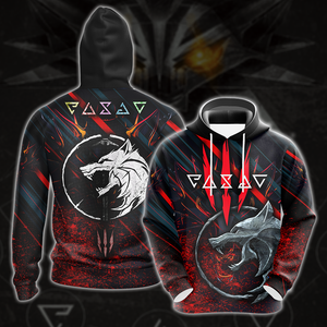 The Witcher All Over Print T-shirt Tank Top Zip Hoodie Pullover Hoodie Hawaiian Shirt Hoodie S 