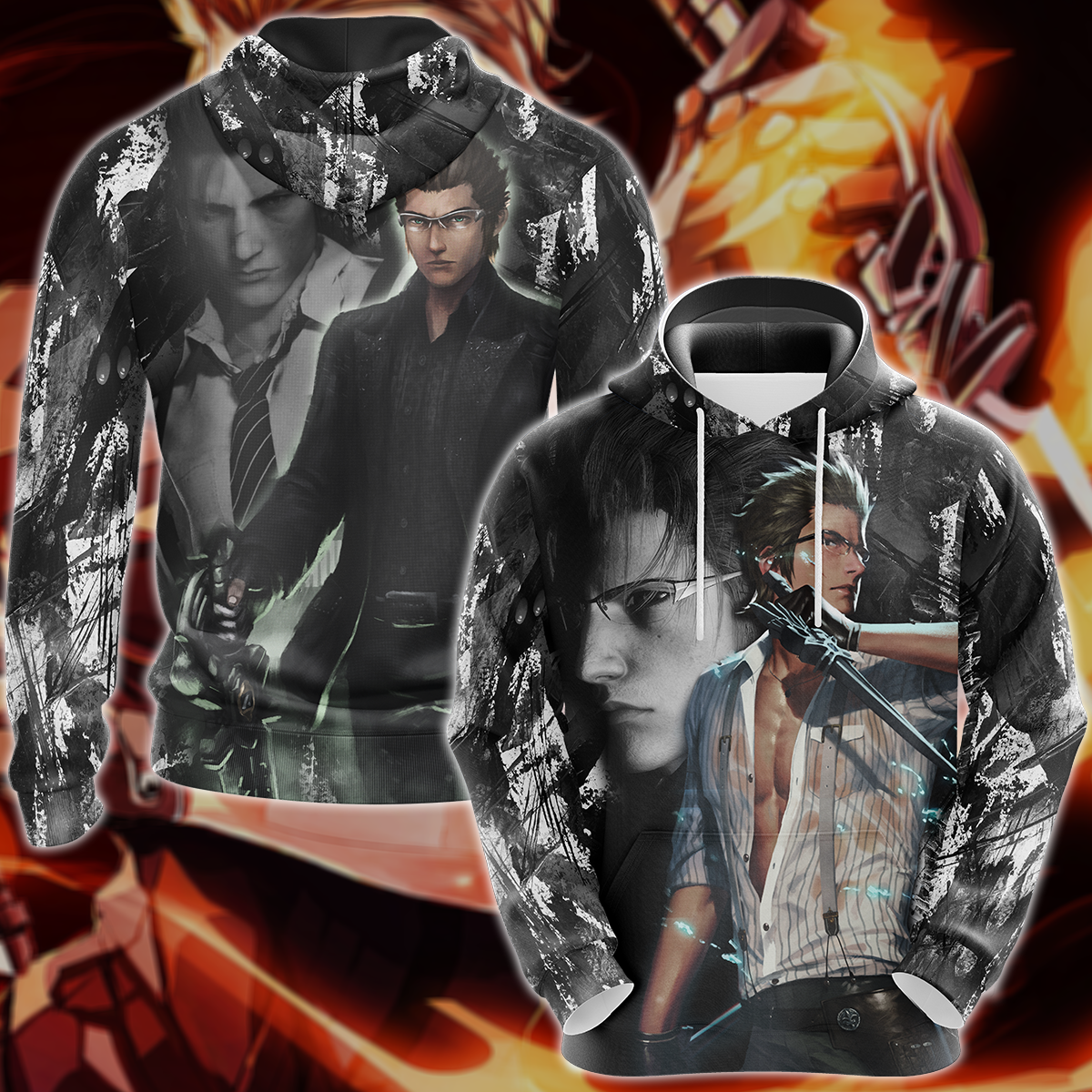 Final Fantasy XV Ignis Scientia Video Game 3D All Over Print T-shirt Tank Top Zip Hoodie Pullover Hoodie Hawaiian Shirt Beach Shorts Jogger Hoodie