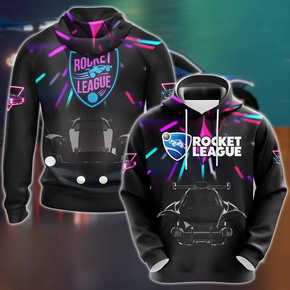 Rocket League Video Game 3D All Over Print T-shirt Tank Top Zip Hoodie Pullover Hoodie Hawaiian Shirt Beach Shorts Jogger Hoodie