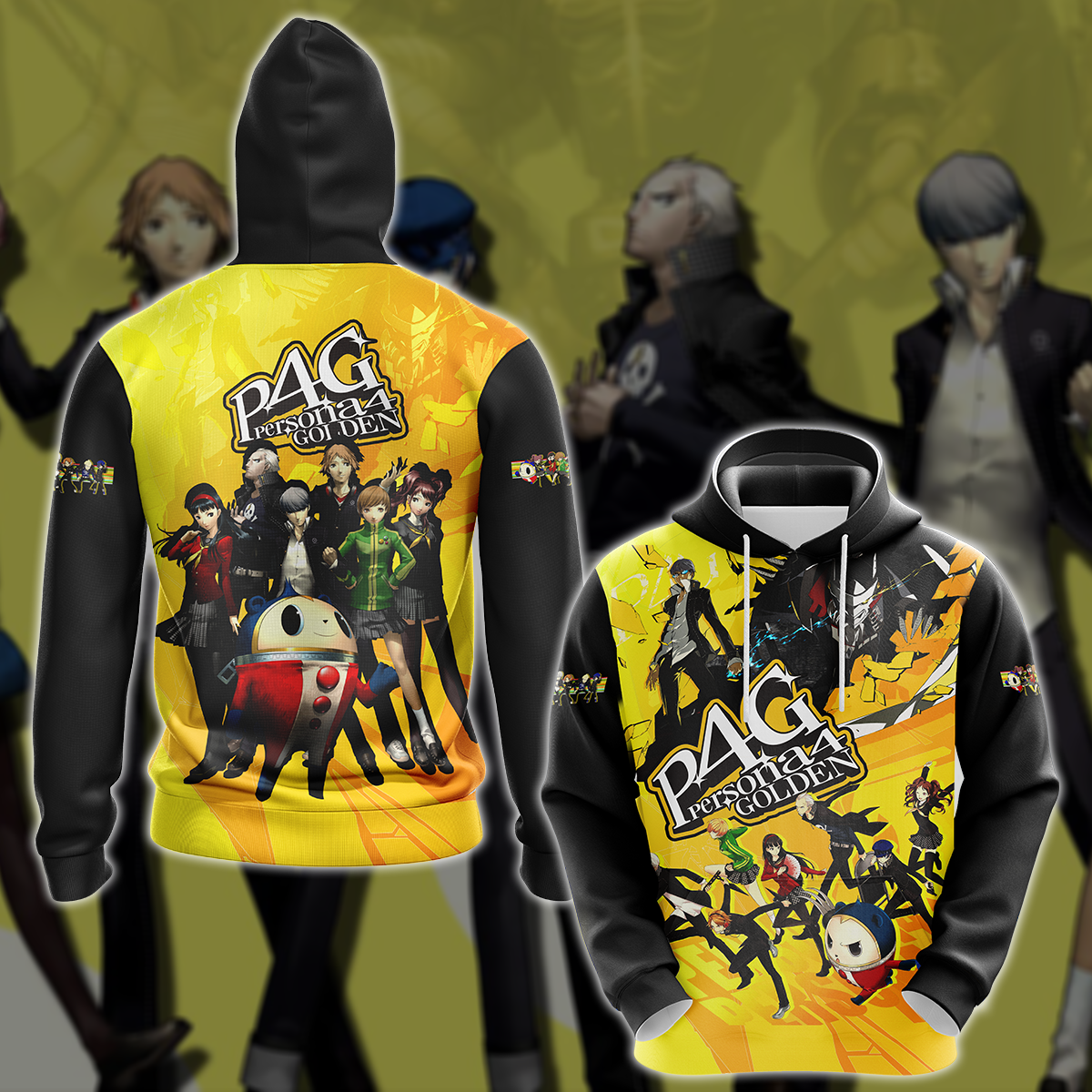 Persona 4 Golden Video Game 3D All Over Printed T-shirt Tank Top Zip Hoodie Pullover Hoodie Hawaiian Shirt Beach Shorts Jogger Hoodie