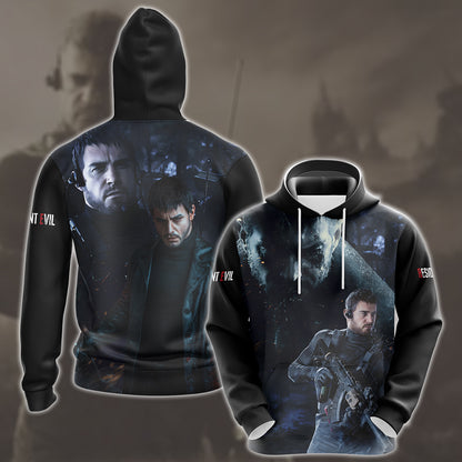 Resident Evil Chris Redfield Video Game All Over Printed T-shirt Tank Top Zip Hoodie Pullover Hoodie Hawaiian Shirt Beach Shorts Joggers