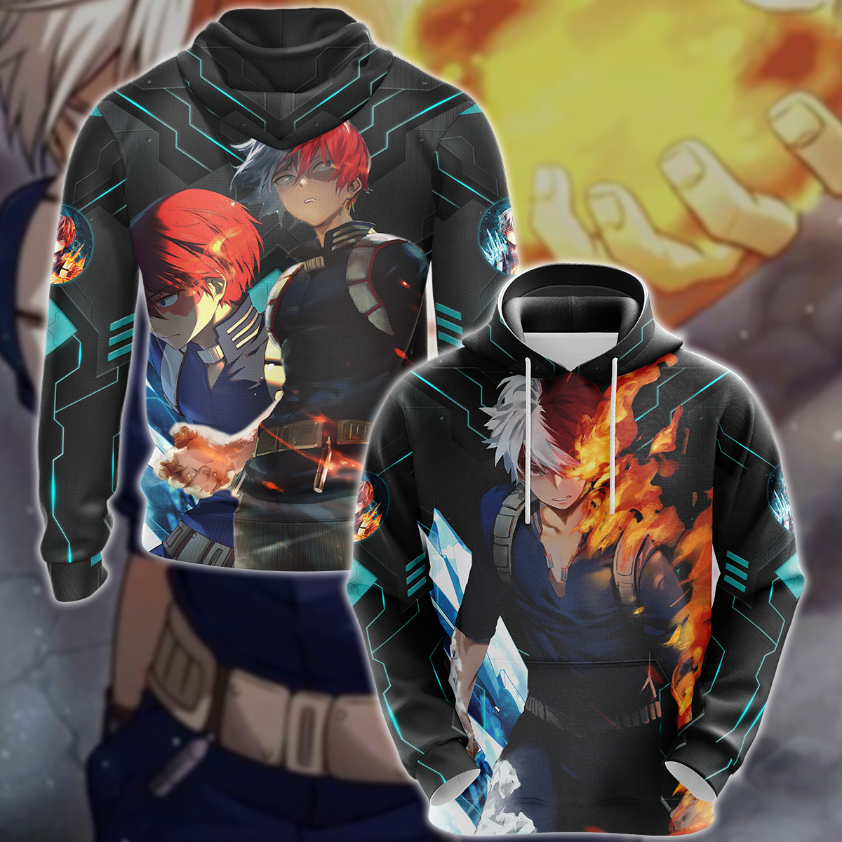 My Hero Academia Todoroki Shoto 3D All Over Print T-shirt Tank Top Zip Hoodie Pullover Hoodie Hawaiian Shirt Beach Shorts Jogger Hoodie