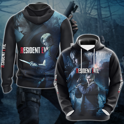 Resident Evil 4 Leon Kennedy Video Game 3D All Over Printed T-shirt Tank Top Zip Hoodie Pullover Hoodie Hawaiian Shirt Beach Shorts Jogger Hoodie