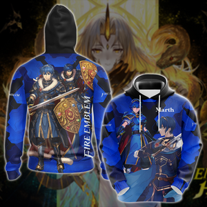 Fire Emblem Marth Video Game 3D All Over Printed T-shirt Tank Top Zip Hoodie Pullover Hoodie Hawaiian Shirt Beach Shorts Jogger Hoodie S 