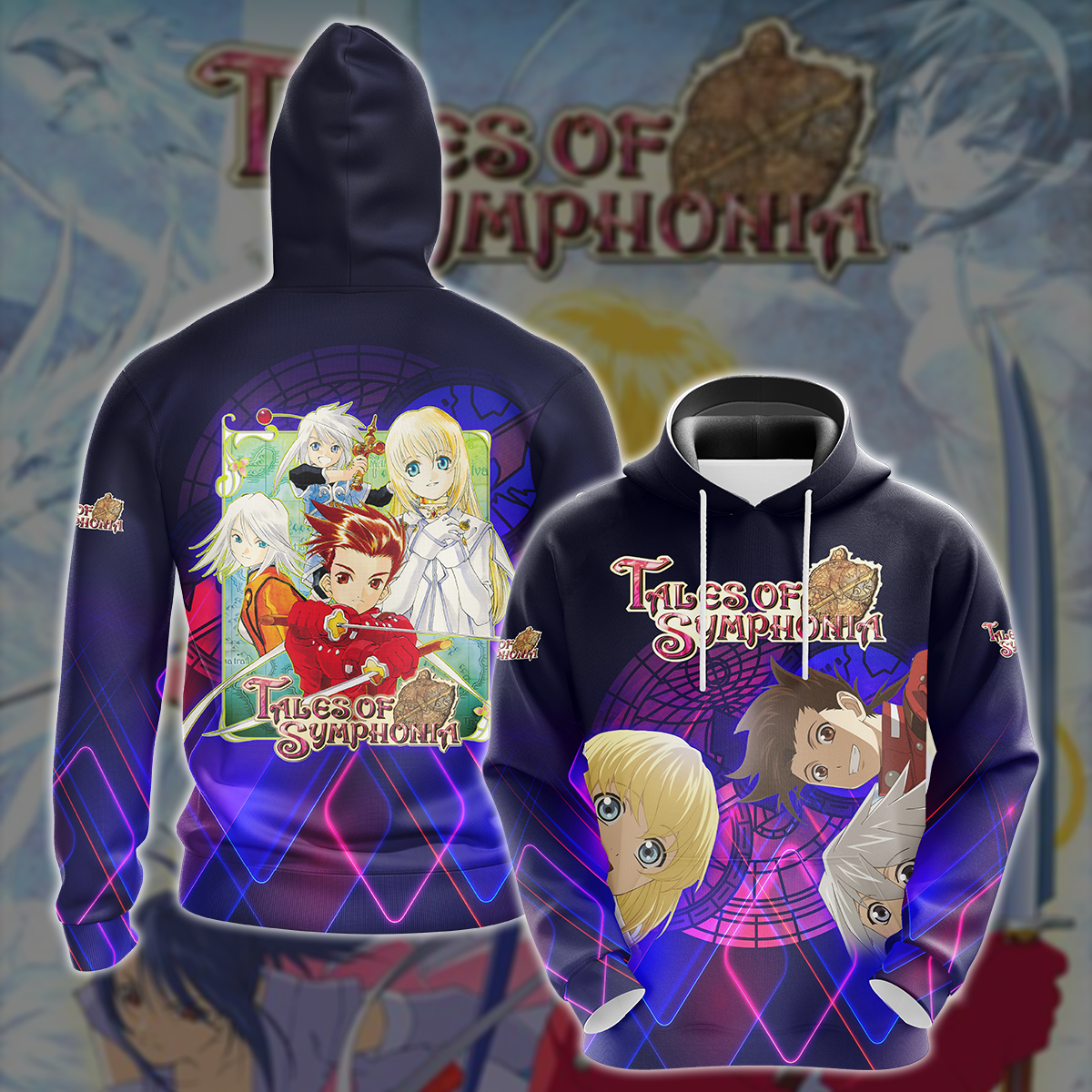 Tales of Symphonia Video Game All-Over T-shirt Hoodie Tank Top Hawaiian Shirt Beach Shorts Joggers Hoodie