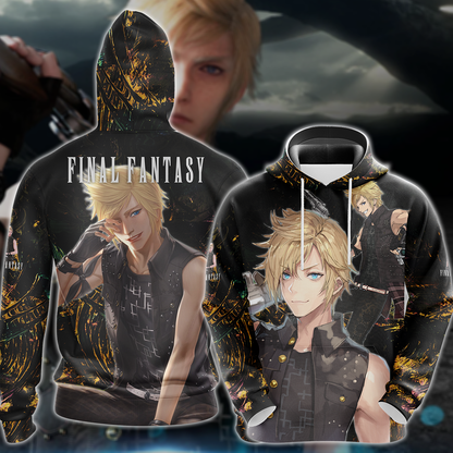 Final Fantasy XV Prompto Argentum Video Game 3D All Over Print T-shirt Tank Top Zip Hoodie Pullover Hoodie Hawaiian Shirt Beach Shorts Jogger Hoodie