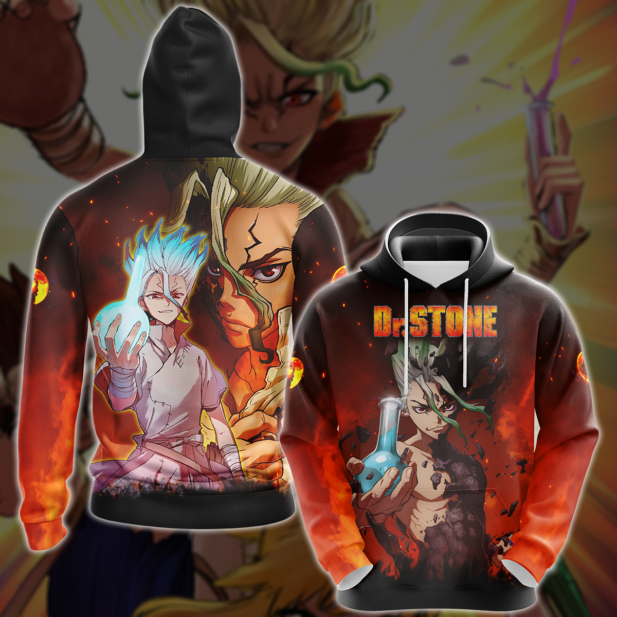 Dr. Stone Anime Manga 3D All Over Print T-shirt Tank Top Zip Hoodie Pullover Hoodie Hawaiian Shirt Beach Shorts Jogger Hoodie